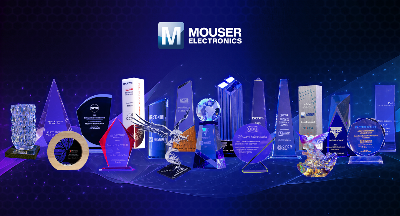 Mouser Electronics awarded from its manufacturer partners