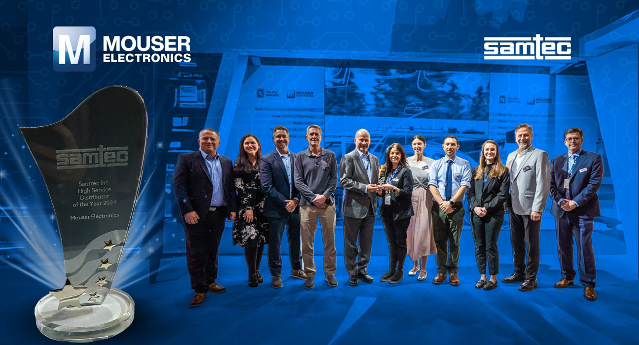 Samtec honours Mouser with distributor award