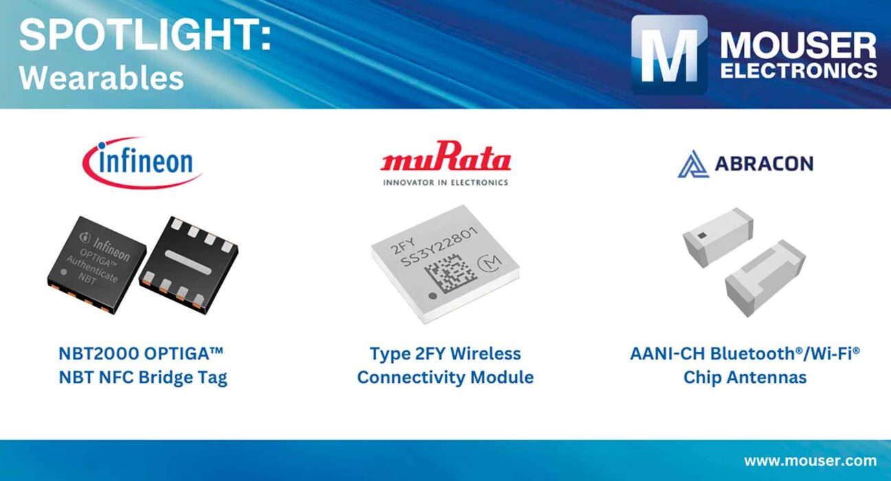 Mouser expands wearable electronics portfolio