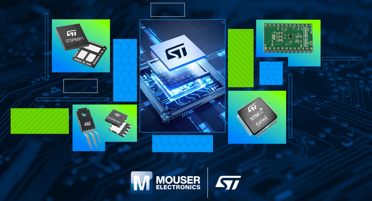 Mouser stocks wide selection of STMicroelectronics products