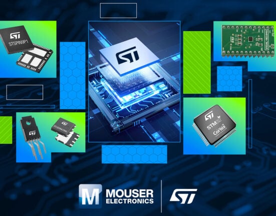 Mouser stocks wide selection of STMicroelectronics products