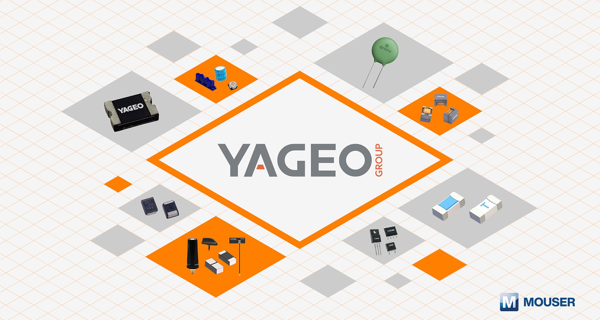Mouser stocking nearly 70,000 products from YAGEO Group